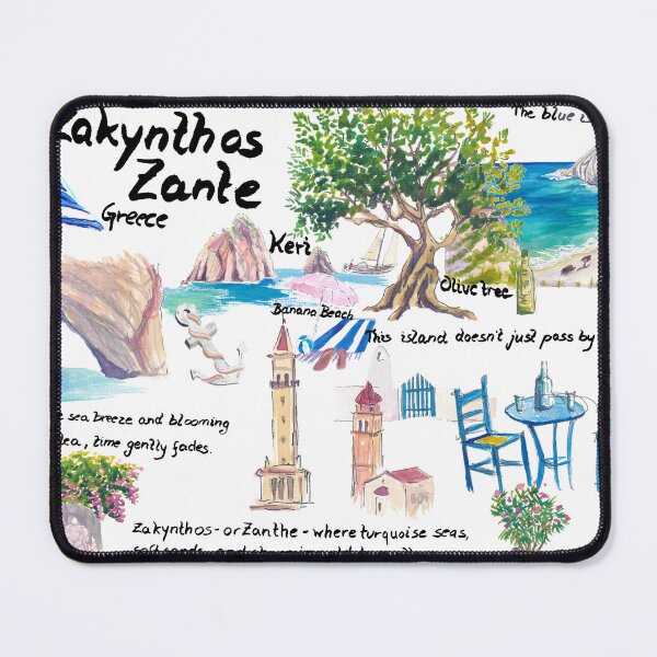 Item preview, Zante Ionian Islands Travel Sketches and Memories Art designed and sold by artshop77.
