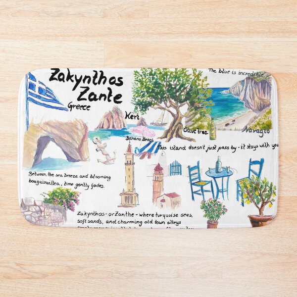 Item preview, Zante Ionian Islands Travel Sketches and Memories Art designed and sold by artshop77.