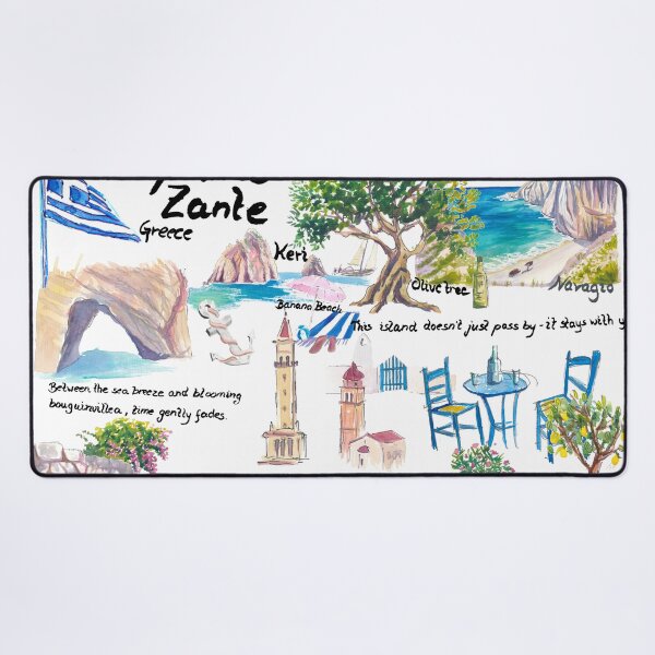 Item preview, Zante Ionian Islands Travel Sketches and Memories Art designed and sold by artshop77.