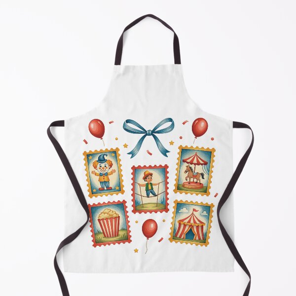 Item preview, Vintage Circus Stamp Collection with Funfair Theme designed and sold by ArtfulWeave.