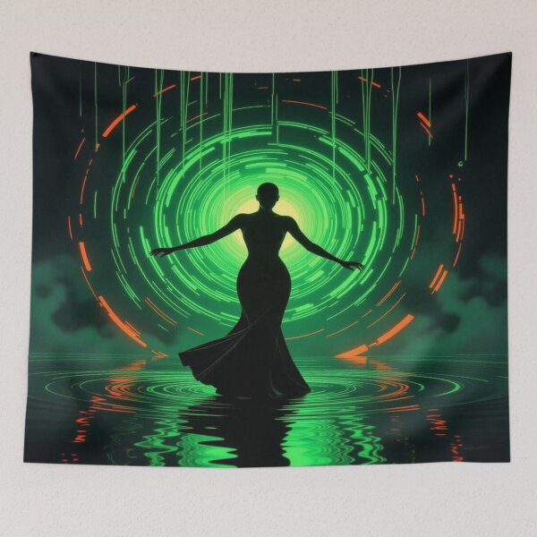 Item preview, Neon Pulse Dancer – Surreal Energy in Motion designed and sold by FotoworldEdel.