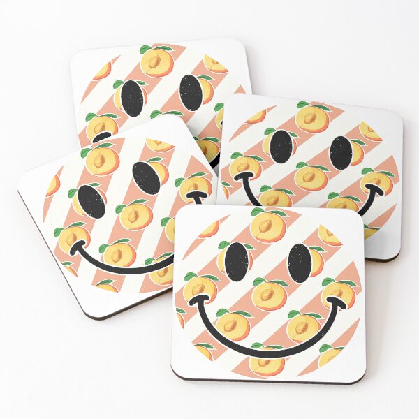 Item preview, Peach Pattern Smiley Face Design designed and sold by ArtfulWeave.