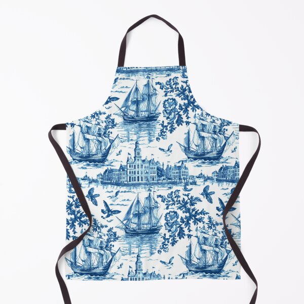 Item preview, Voyage in Delft: Seafaring Toile Dreams designed and sold by House of Blue.