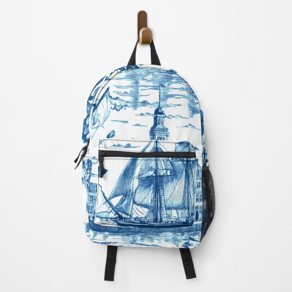 Item preview, Voyage in Delft: Seafaring Toile Dreams designed and sold by House of Blue.