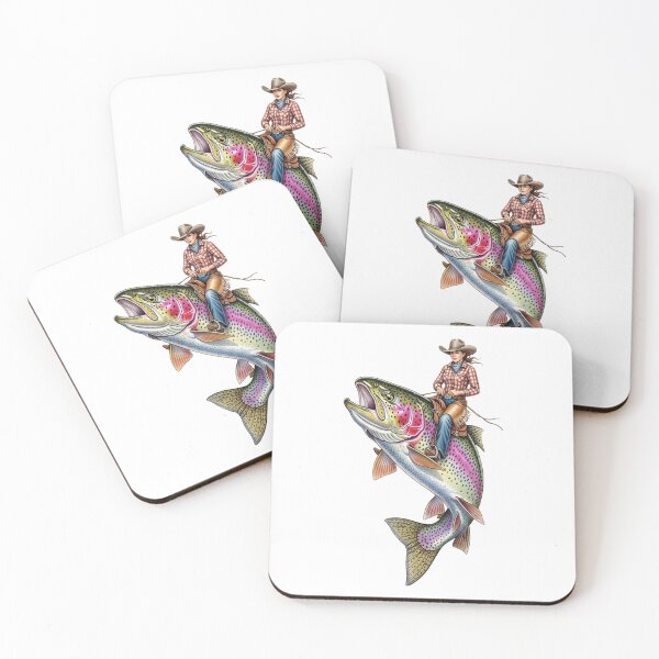 Item preview, Rainbow Trout Cowgirl designed and sold by 4rtistcDrift.