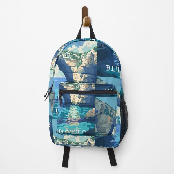 Item preview, Blue Grotto in Malta, Vintage Art Travel Landscape designed and sold by MaateoDesign.
