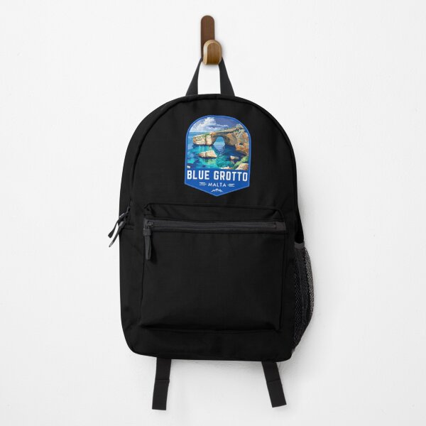 Item preview, Blue Grotto in Malta Vintage Travel Art Badge designed and sold by MaateoDesign.