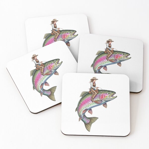 Item preview, Rainbow trout cowgirl designed and sold by 4rtistcDrift.