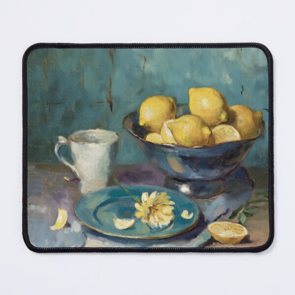 Item preview, Flower, Lemons and Tea | Classic Still Life Painting with Fruit and Flowers designed and sold by CARRAANN.