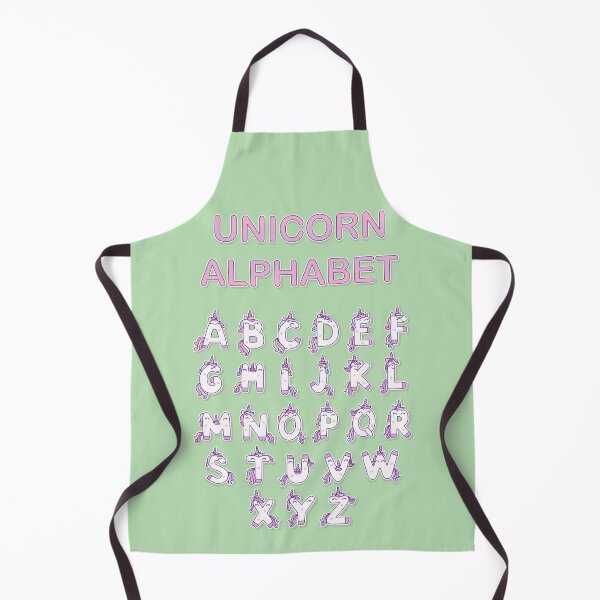 Item preview, Unicorn Alphabet Transparent Poster, ABC Unicorn Sticker designed and sold by FilizDesigner.
