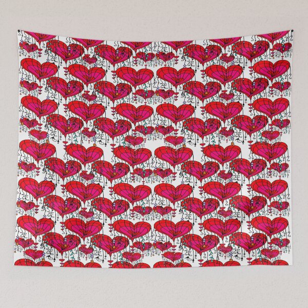 Item preview, Valentine Wind Chime Hearts Romantic Pattern designed and sold by SandyMDesigns.
