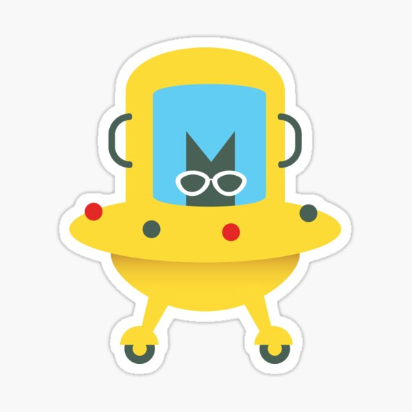 Space Cat character Sticker