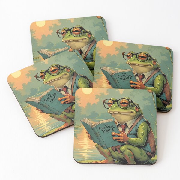 Item preview, Reading Frog T – Cottagecore Frog with Glasses, Whimsical Book Lover Lo-Fi designed and sold by Estelle Printworks.