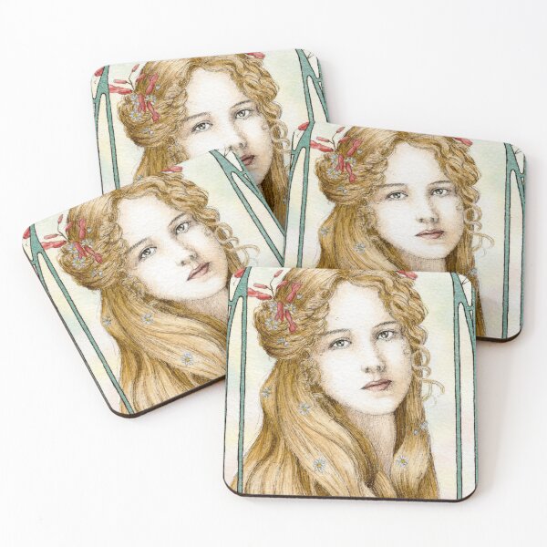Item preview, Red Buckeye and White Asters designed and sold by Groovy Gilded Age.