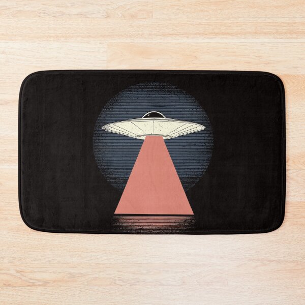 Item preview, Flying Saucer Beaming Light Over Earth At Night designed and sold by WykroMerch.