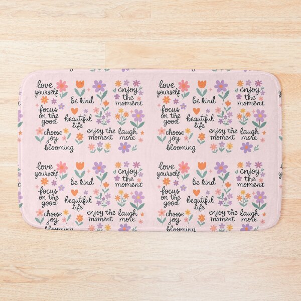 Item preview, Spring Flowers Pattern and Positive Phrases | Inspirational Love Yourself Design designed and sold by Mycozydesign.