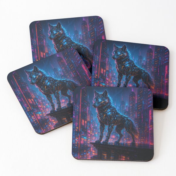 Item preview, Cypher Wolf – Neon Guardian of the Futuristic City designed and sold by Cypher-Shop.