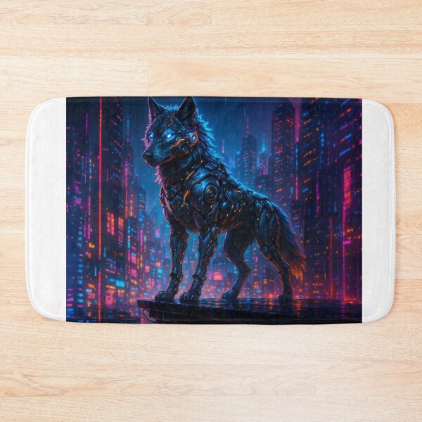 Item preview, Cypher Wolf – Neon Guardian of the Futuristic City designed and sold by Cypher-Shop.