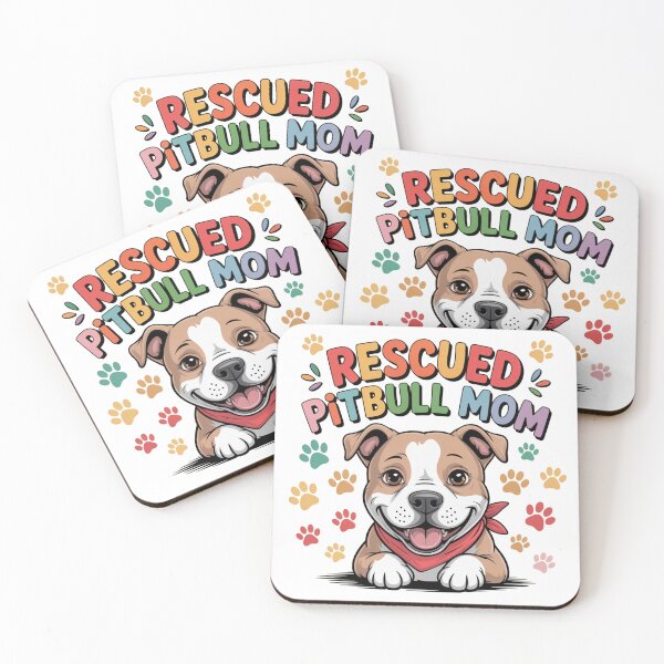 Item preview, Rescued Pitbull Mom designed and sold by NicolasGlowArt.