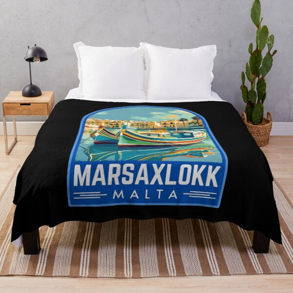 Item preview, Marsaxlokk in Malta Vintage Travel Art Emblem designed and sold by MaateoDesign.