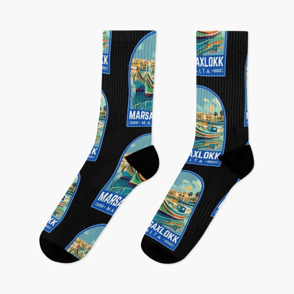 Item preview, Marsaxlokk in Malta Vintage Travel Art Emblem designed and sold by MaateoDesign.