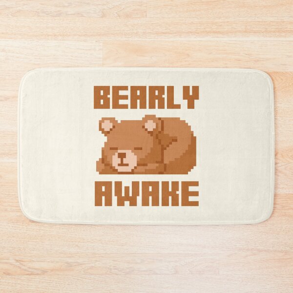 Item preview, Pixel Art Sleepy Bear – Bearly Awake Cute Retro Nap Design designed and sold by PixelDrukiPL.