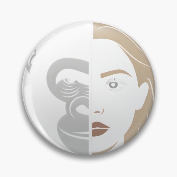 Item preview, Minimalist Vector Portrait – Gorilla and Blonde Woman Eye Contact designed and sold by AV.