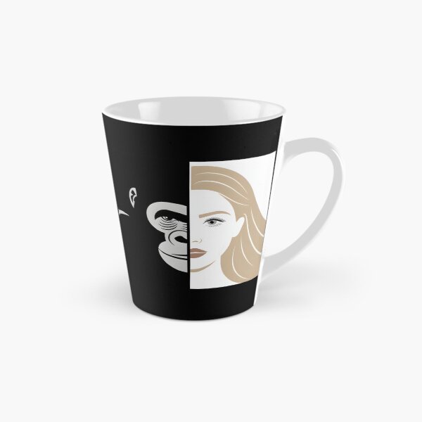 Item preview, Minimalist Vector Portrait – Gorilla and Blonde Woman Eye Contact designed and sold by AV.