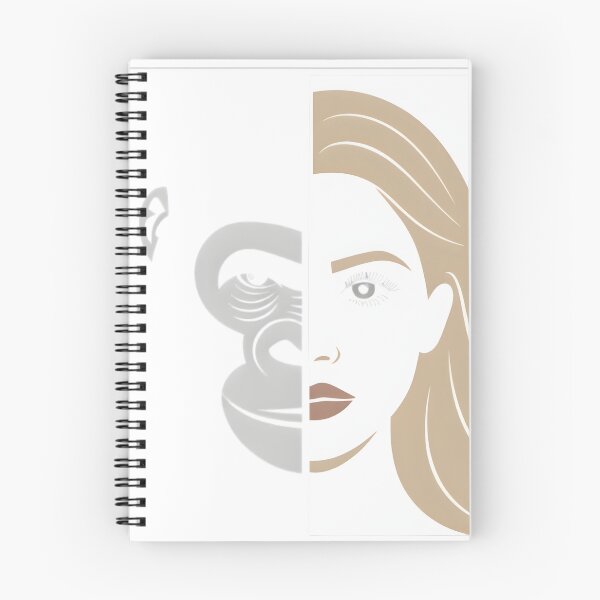 Item preview, Minimalist Vector Portrait – Gorilla and Blonde Woman Eye Contact designed and sold by AV.