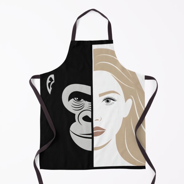Item preview, Minimalist Vector Portrait – Gorilla and Blonde Woman Eye Contact designed and sold by AV.