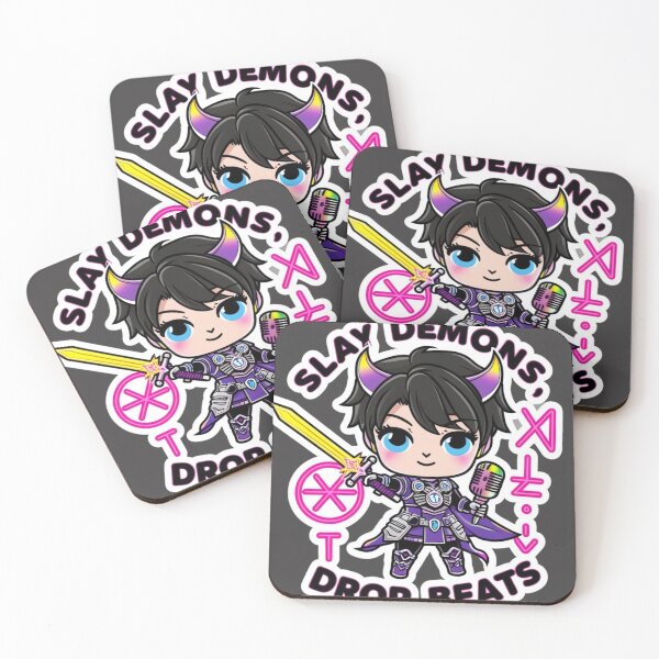Item preview, K-Pop Demon Slayer Chibi Sticker – Slay Demons Drop Beats | Anime Idol Warrior Aesthetic designed and sold by zevorgue.