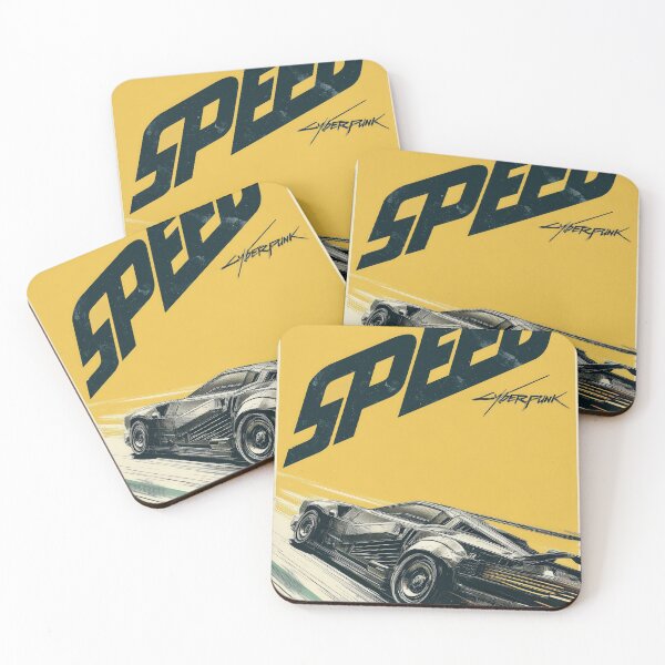Item preview, SPEED retro poster vintage yellow black designed and sold by Gaviani Design Studio.