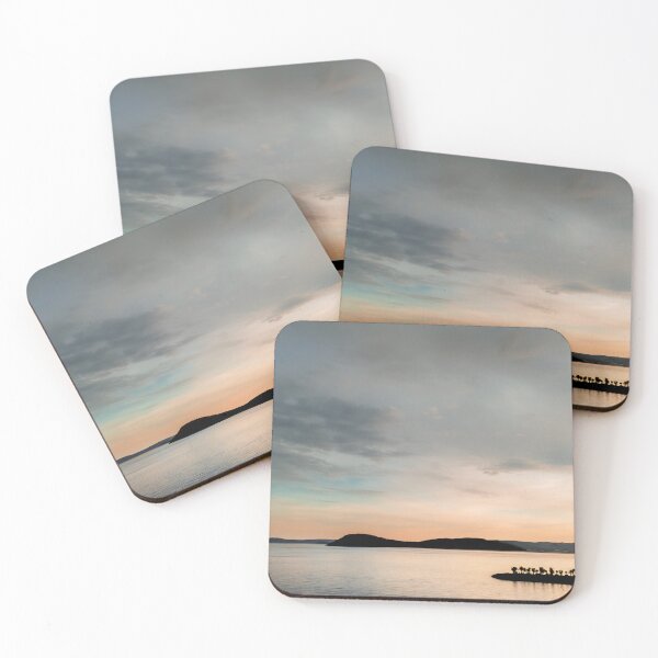 Item preview, Vertical Tranquility: Dusk over Coastal Silhouettes designed and sold by Ellaire.