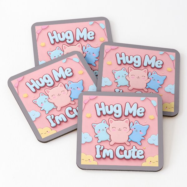 Item preview, Hug Me I'm Cute (Cats) designed and sold by sterlinggcad.