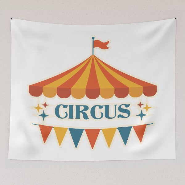 Item preview, Circus, Carnival tent with stars and flags designed and sold by CHERRY--SHOP.