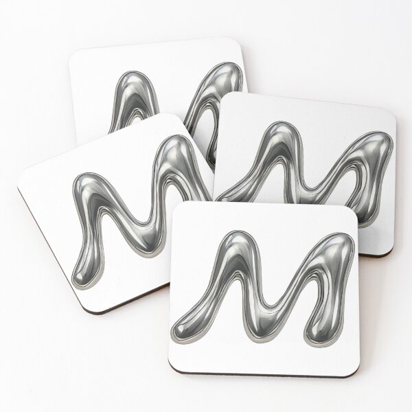 Item preview, Initial M - 3D Liquid Metal Font designed and sold by uncoXab.