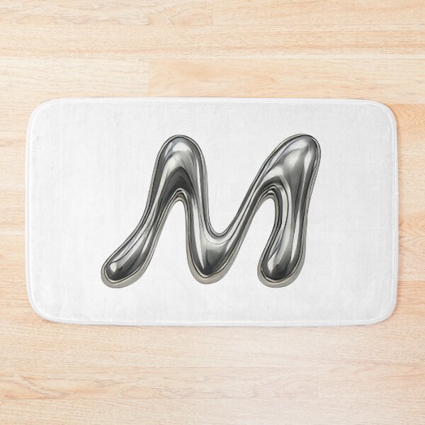 Item preview, Initial M - 3D Liquid Metal Font designed and sold by uncoXab.