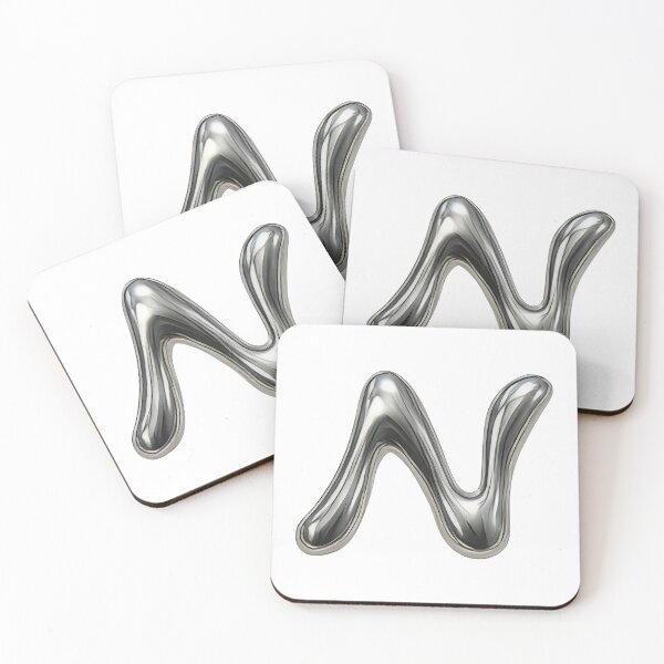 Item preview, Initial N - 3D Liquid Metal Font designed and sold by uncoXab.