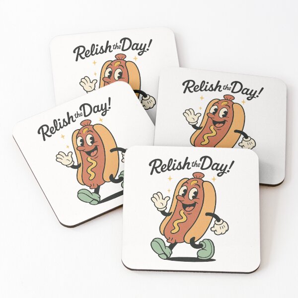 Item preview, Relish the Day – Cheerful Hot Dog Cartoon designed and sold by HoopeStylee.