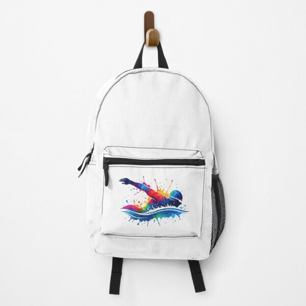 Item preview, Colorful Watercolor Swimmer in Motion designed and sold by ArtfulWeave.