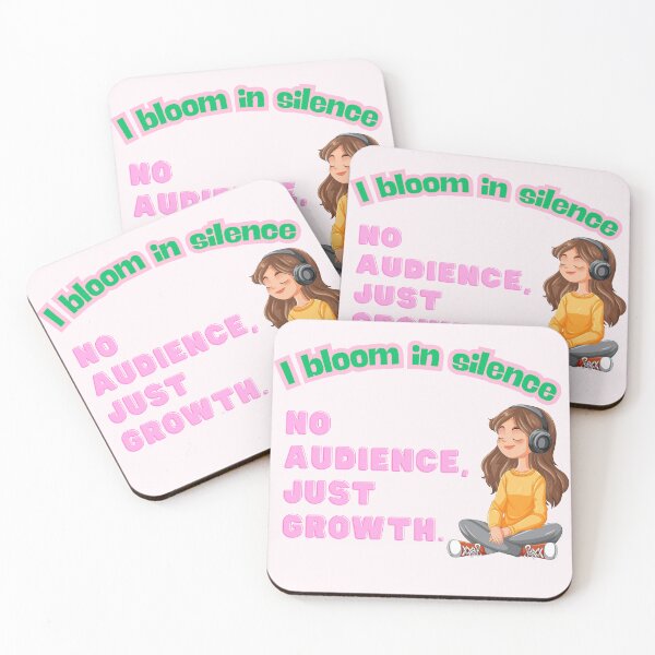 Item preview, Bloom in Silence – Self Love Quote designed and sold by TeeTantra.