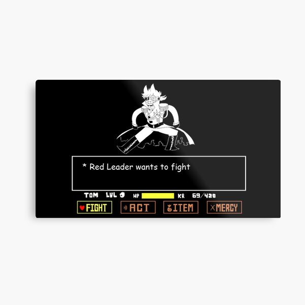 Crisis AU Red Leader Fight Metal Print
