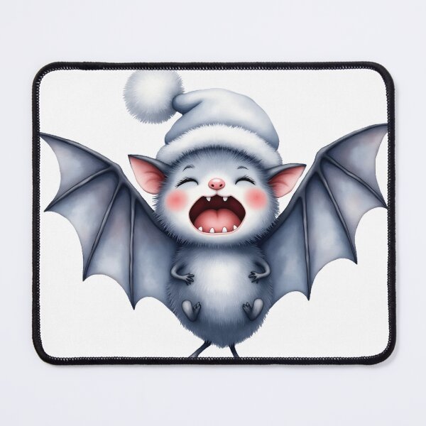 Item preview, Yawning Baby Bat in Sleepy Hat designed and sold by MondeMade.