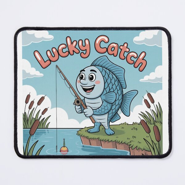 Item preview, Cartoon Fish Catching a Fish designed and sold by ArtQueen777.
