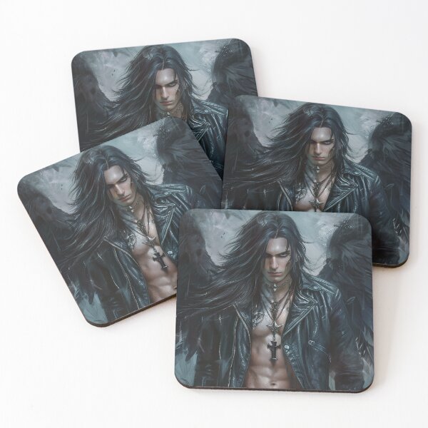 Item preview, Brooding Fallen Angel in Black designed and sold by PixelestArt.