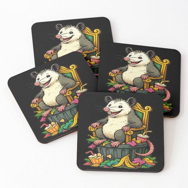 Item preview, Opossum in a Trash Can Throne designed and sold by YourFavBuddy.