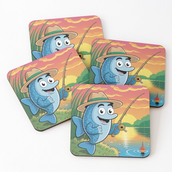 Item preview, Cartoon Fish Catching Fish designed and sold by ArtQueen777.