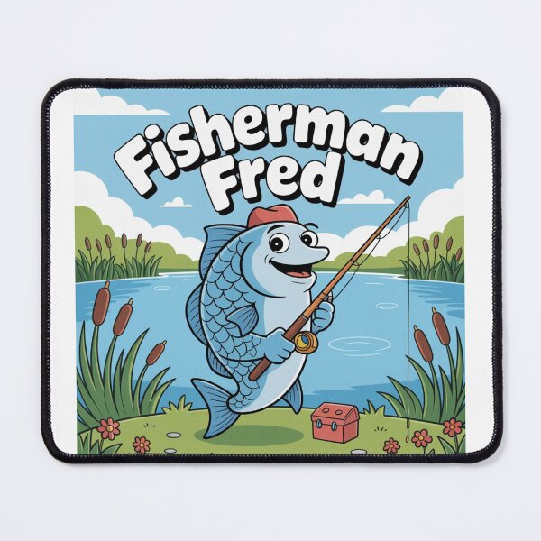 Item preview, Fisherman Fred - Fish Catching Fish designed and sold by ArtQueen777.