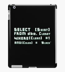 Select Clean Black Shirt From Closet iPad Case/Skin