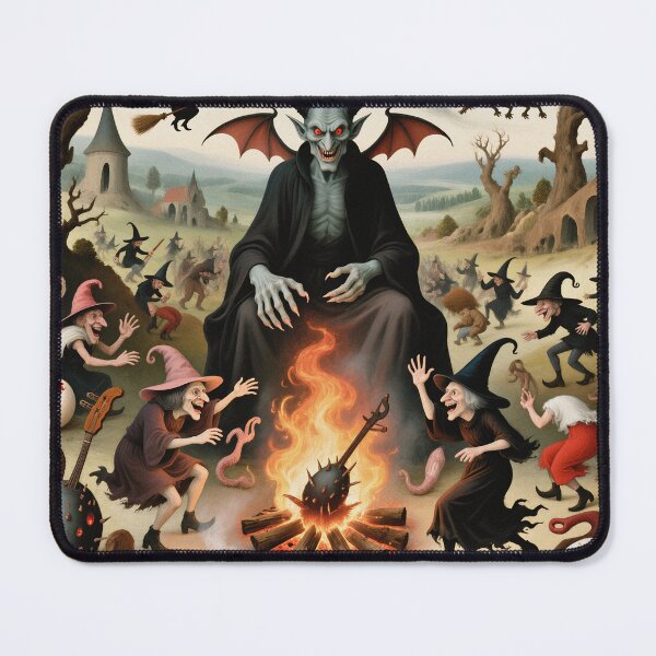 Item preview, The Witches Sabbath spooky painting art designed and sold by Vintage Designs +.